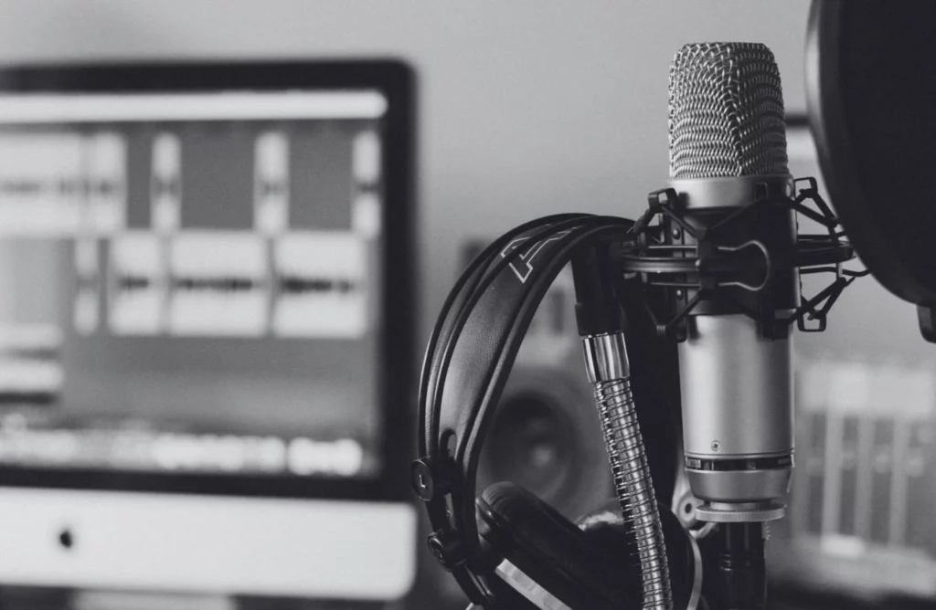Microphone d'enregistrement avec un ordinateur