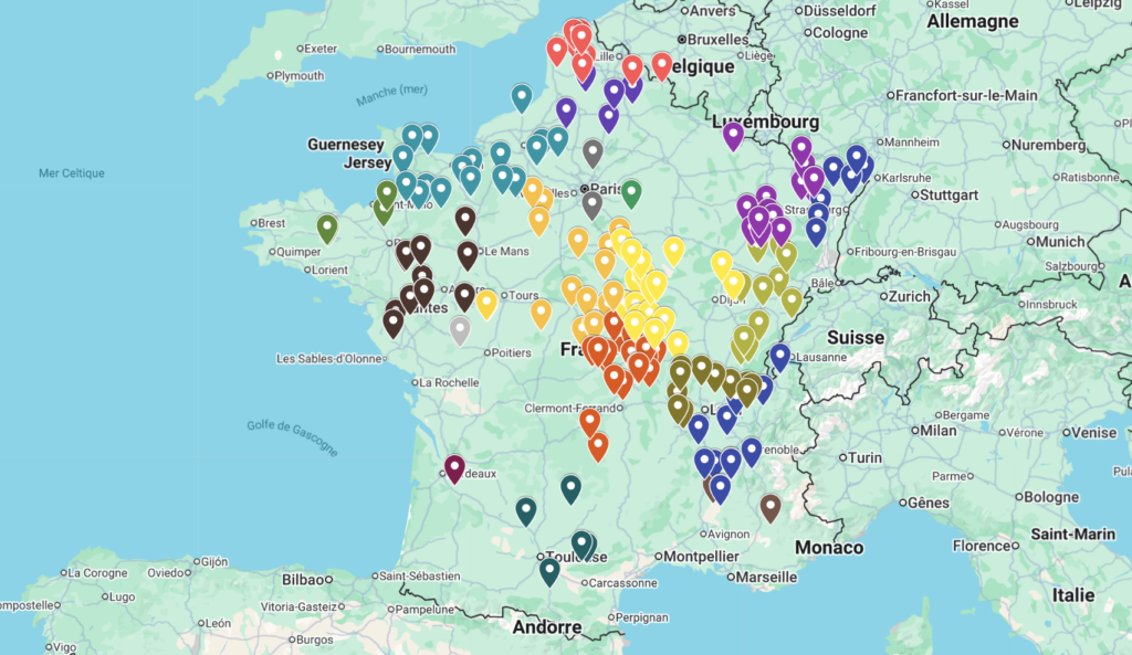 Carte établissements partenaires Rura - avril 2026